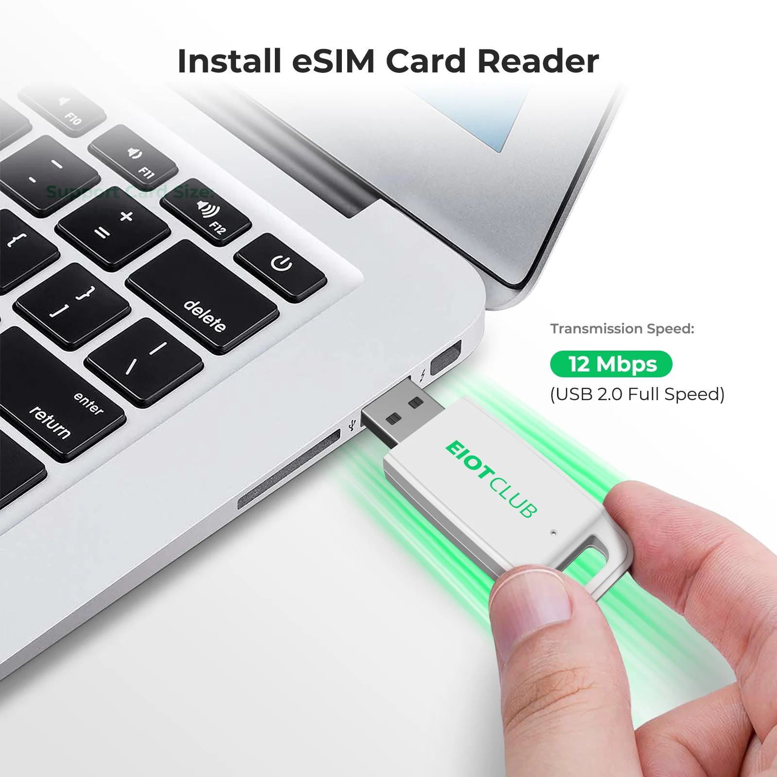 EIOTCLUB eSIM Card & Reader Bundle - Physical eSIM Card for Unlocked Android/iPhone/Router, Unlimited Downloads, Global Travel (USA/Europe/200+ Countries), Windows & macOS Support - Image 3