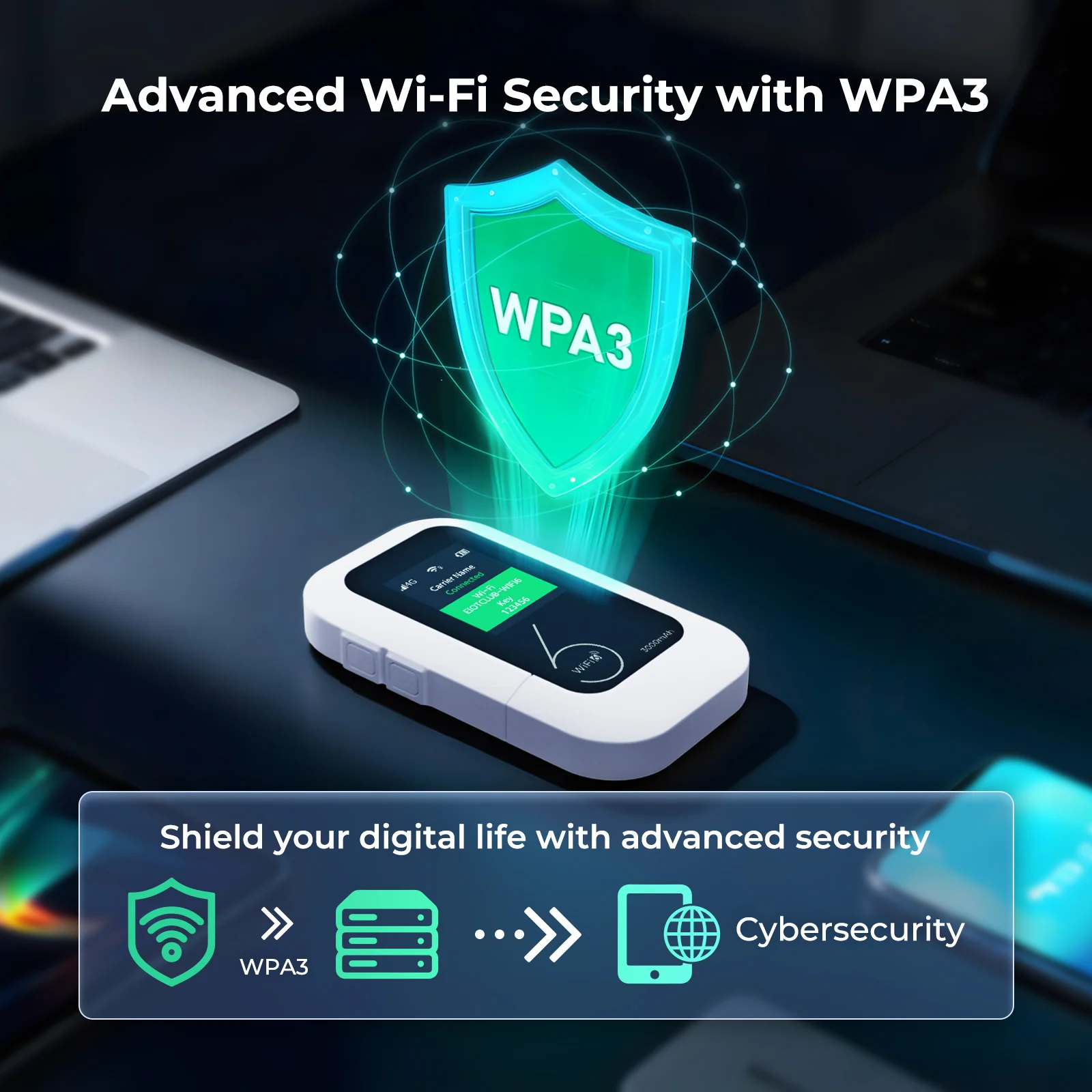 EIOTCLUB 4G LTE Portable WiFi Hotspot M47, Mobile Internet No Contract | Pay-as-You-Go, 1GB 1Day Trial Data, 10 Device Connections, 3000mAh Battery, Pocket WiFi for Travel, Home, Car, RV, Camping(US Only) - Image 3